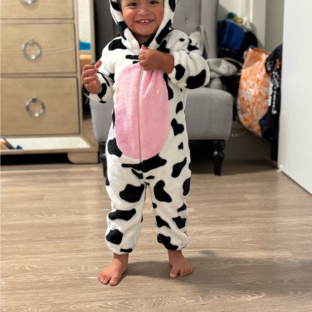 Adorable Cow Print Kids One Piece